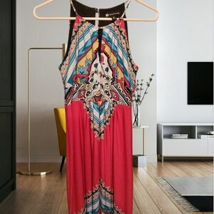 Valerie Bertinelli Multicolor Geometric Dress